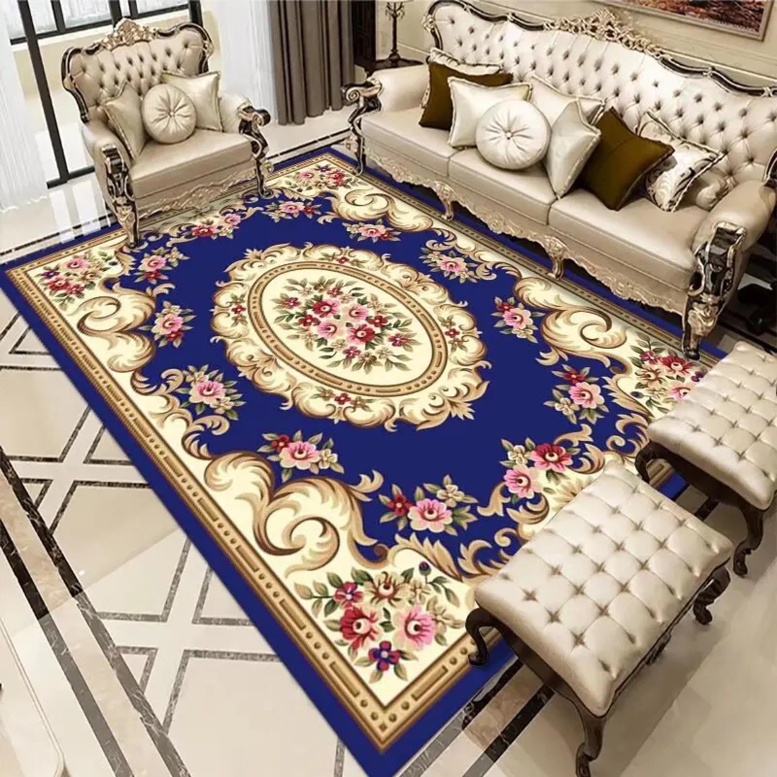 Tapis de salon lavable idéal pour une entrée chaleureuse ou salle de bain