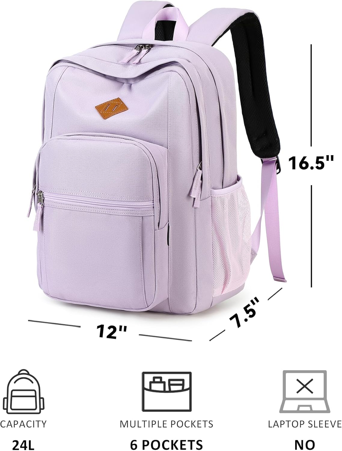 abshoo Classical Basic Travel Backpack For School Water Resistant Bookbag | For School, For School
