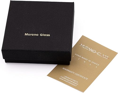 Miniatura 9 de Sospiri Venezia Pulsera de mujer con 16 cuentas de cristal de diámetro de 0.315in, pulsera original de cristal de Murano, idea de regalo hecha en