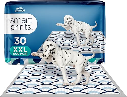 Vista 10 de Pet Life Unlimited Smart Prints - Almohadillas extra extra grandes para cachorros, 30 x 36 pulgadas, 60 unidades (XXL) Elegantes almohadillas