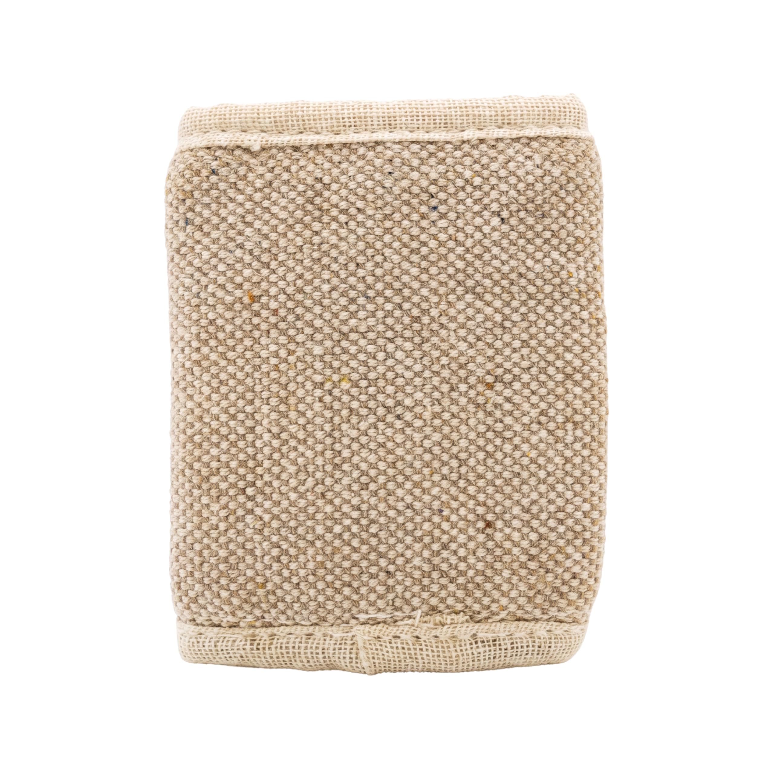 Natural Fabric Bifold Wallet for Men | Eco-Friendly Minimalist Hemp Wallet with Secure Velcro Closure, Zippered Coin & Cash Pockets (Natural Beige)-picture-19