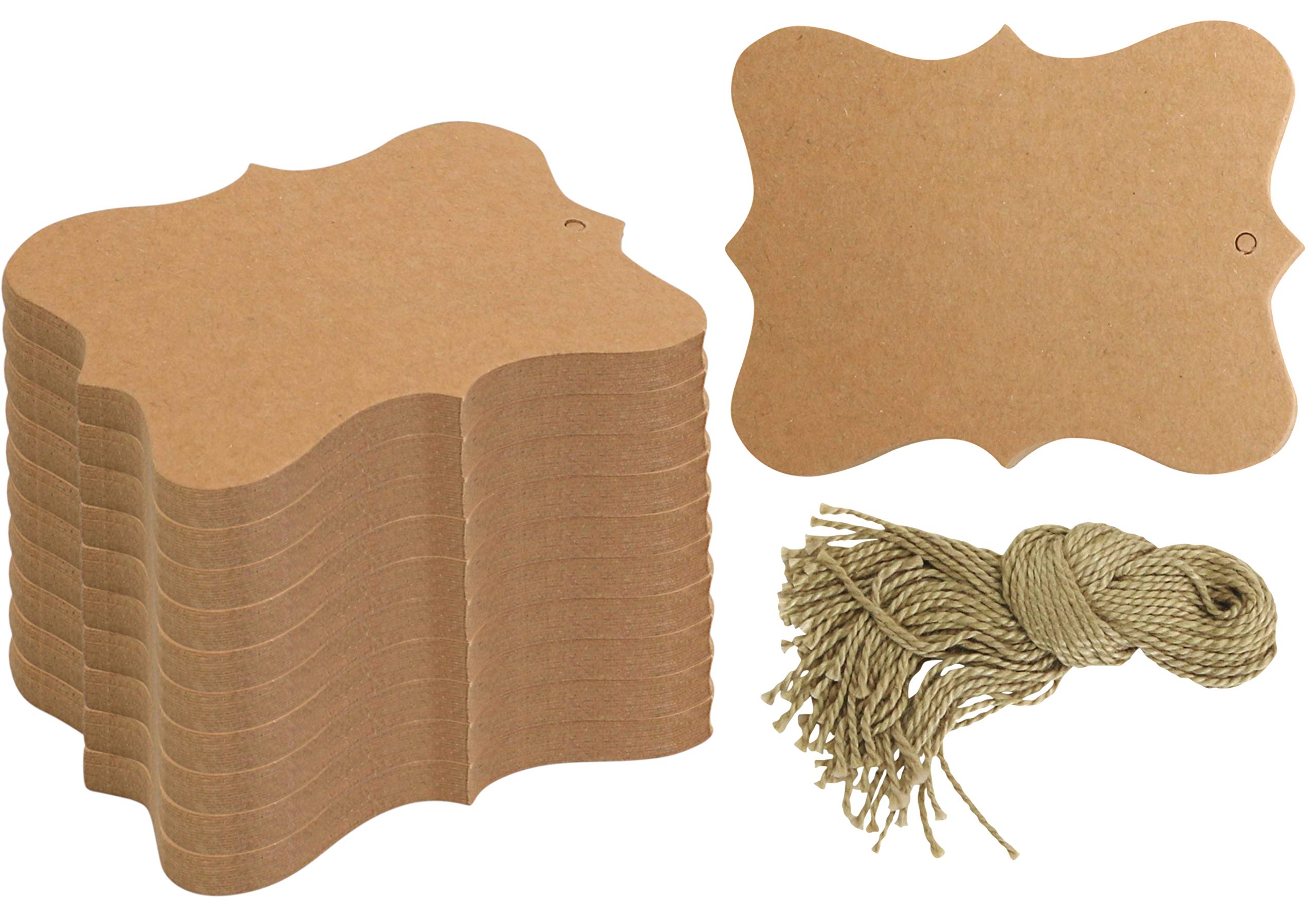 Iconikal Tie-On Kraft Gift Tags, 300-Count