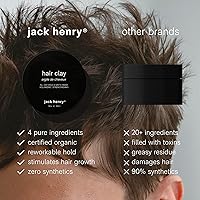 Vista 5 de Jack Henry Arcilla Capilar Premium para Hombres - Acabado Mate, Sujeción Todo el Día, Brillo Bajo, Arcilla para Peinado para Todo Tipo de Cabello