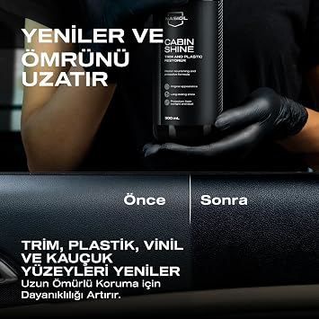Nasiol Cabinshine In-Car Accessory And Plastic Polisher, Repair-500 Ml-Torpedo Maintenance and Renewal, Vehicle Plastic Protector And Renewal