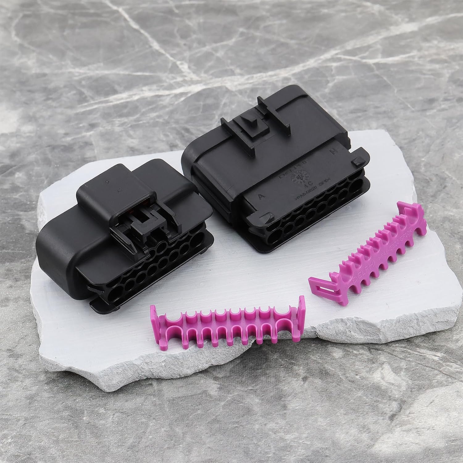 ECSiNG 1Set 16 Pin Male Female Connector Kit GT150 GT280 15326269 12191819 15366060 16 Way Waterproof Electrical Plug with Terminals Seal