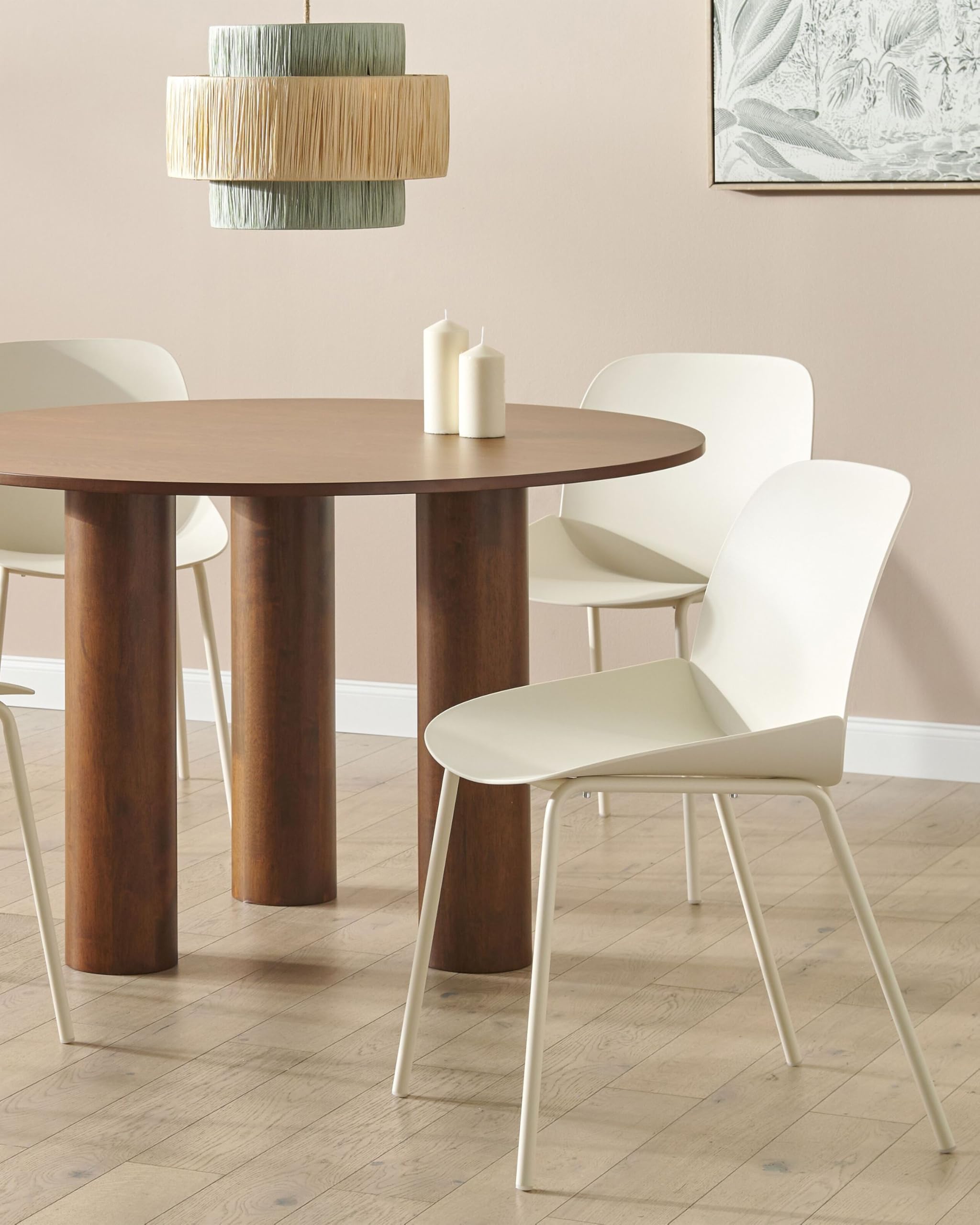 Lot De 2 Chaises Beliani Bereca Blanc Moderne - Assise Synthétique - À Monter