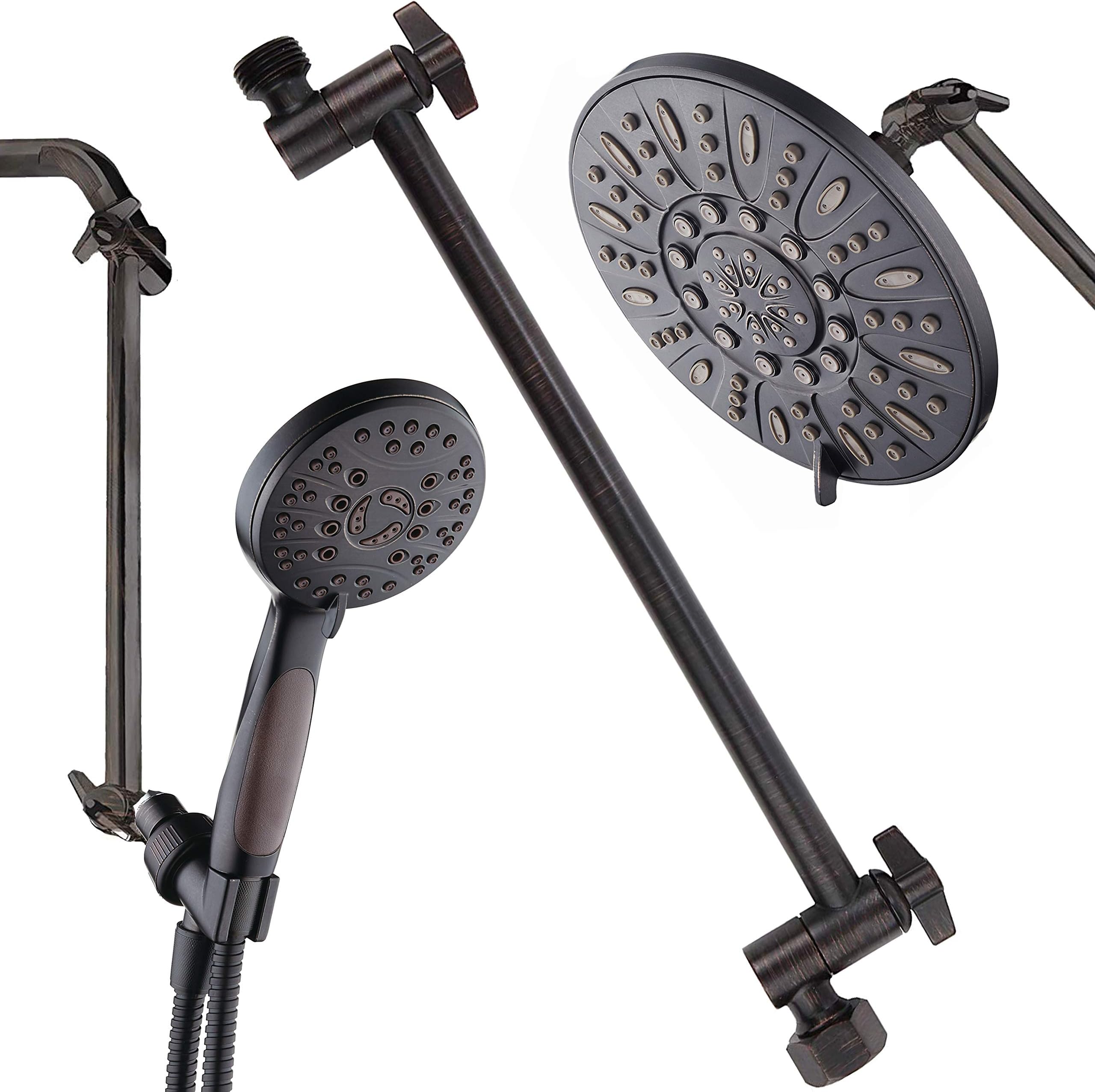 Hotel Spa11" Solid Brass Adjustable Shower Extension Arm with Lock Joints. Lower or Raise Any Rain or Handheld Showerhead to Your Height & Angle / 2-Ft Range ? Universal Connection, Oil Rubbed