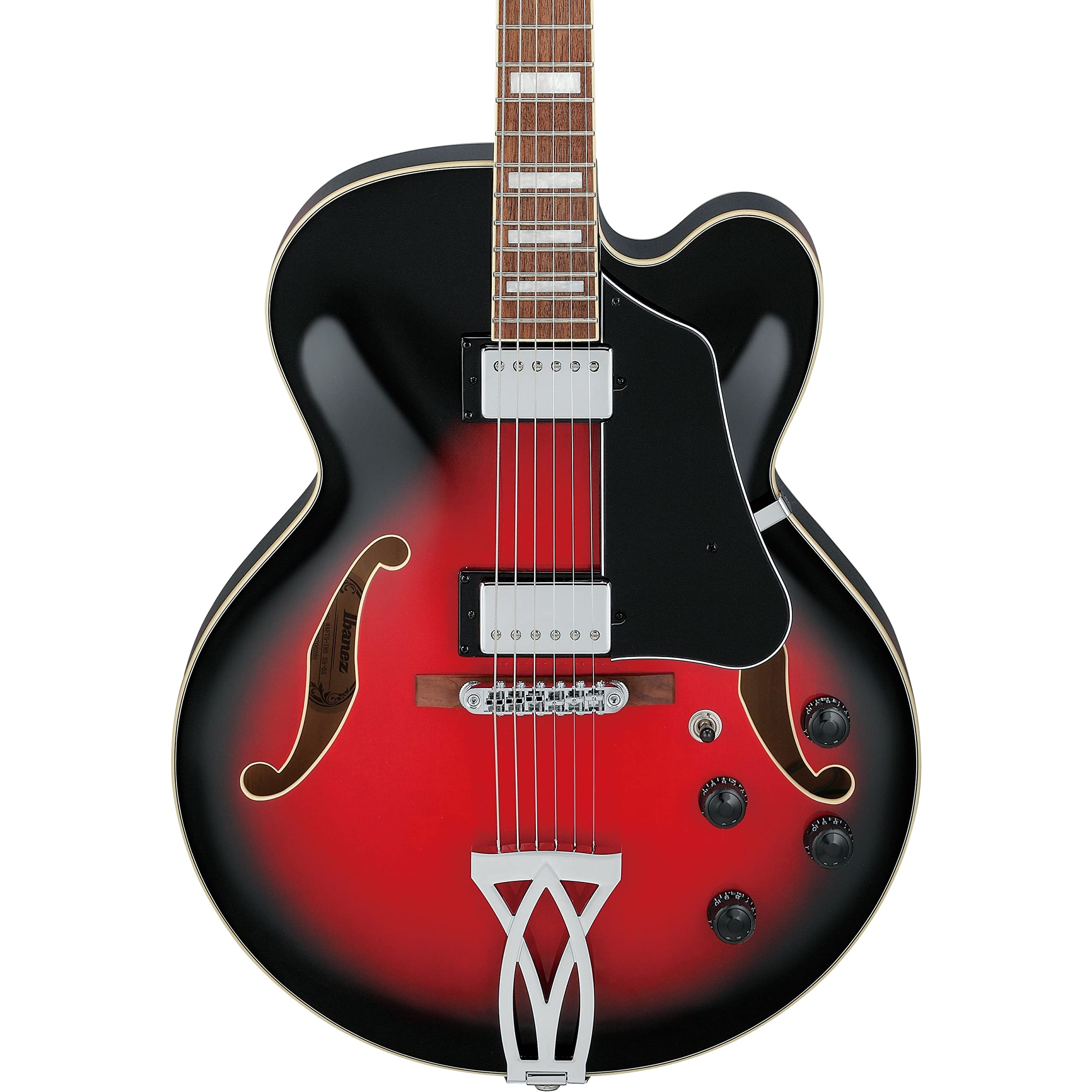 Ibanez Artcore AF75-TRS Transparent Red Sunburst - Guitare Électrique