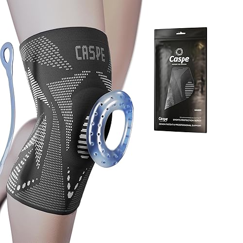 Miniatura 9 de Rodillera de compresión para mujeres y hombres, para dolor de rodilla, soporte de rodilla con almohadilla de gel para rótula y estabilizador