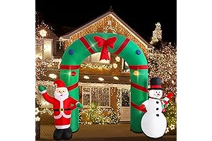 Christmas Spirit Inflatable Arch: A Drofely Duo of Santa and Snowman Cheer