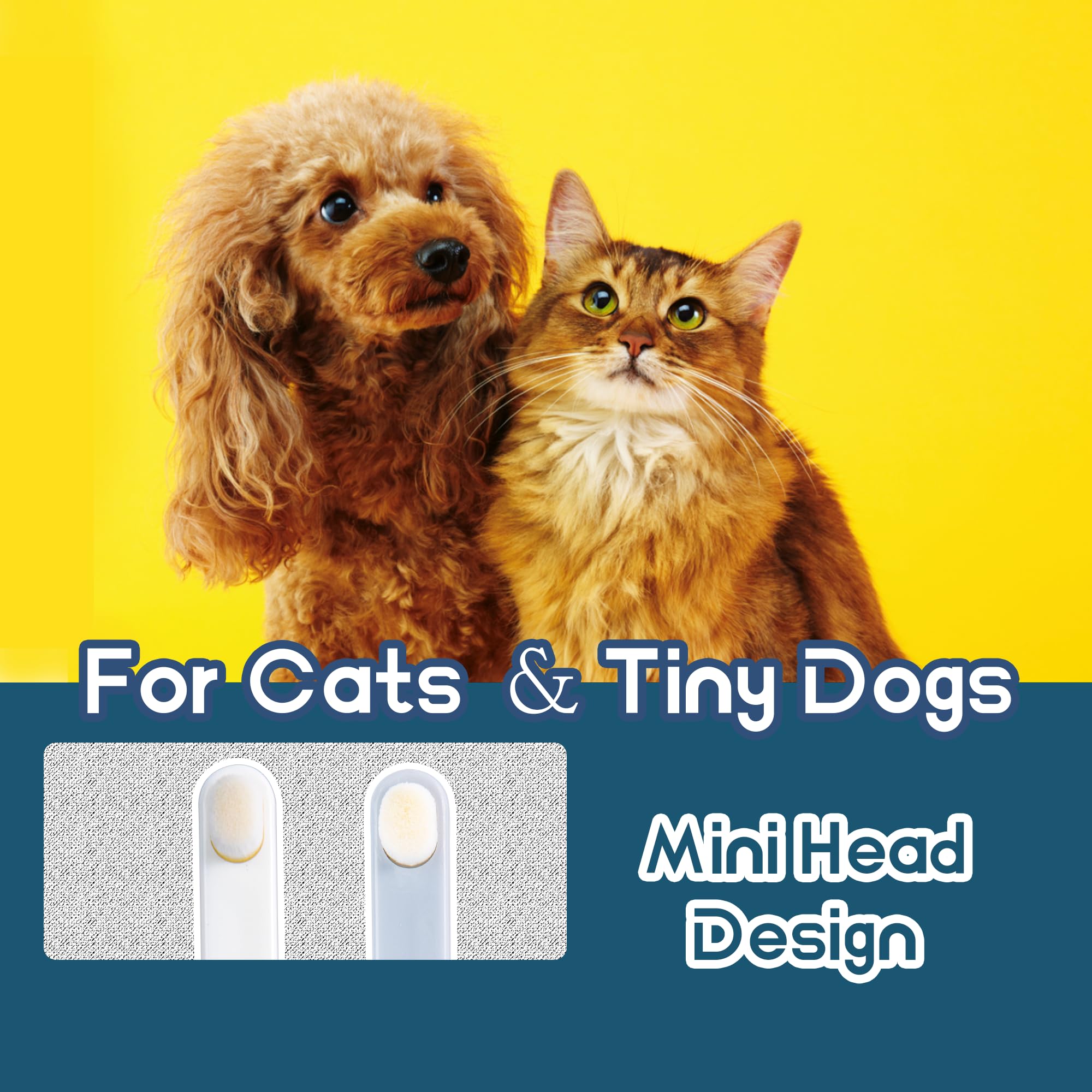 Cepillo de dientes para perros pequeños, kit de cepillado de dientes de gato y cachorro, ultra suave y mini cepillo de dientes para gatitos y mascotas pequeñas, cepillos de dientes para