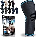 Powerlix Compression Knee Sleeve for Women & Men, Medical Knee Brace for Arthritis, Knee Pain Relief, Meniscus Tear, Injury Recovery, Knee Support, Workout Protection,Running, All Sports (Blue, Small)