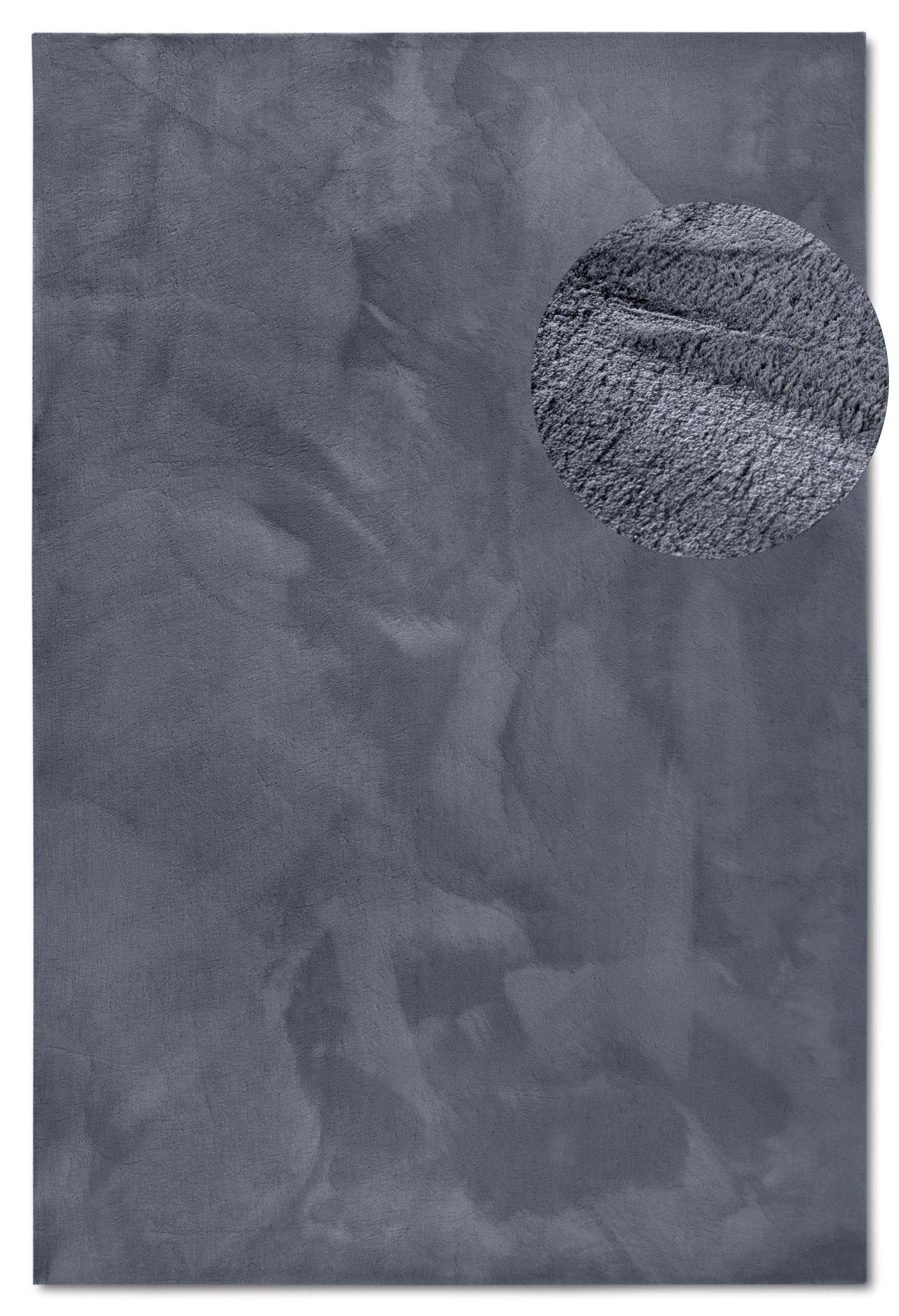 Villeroy & Boch Tapis shaggy Leon - Tapis de salon à poils longs moelleux - Couleur unie douce - Facile d'entretien - Pour salon, salle à manger, chambre à coucher, chambre d'hôtes - Anthracite - 200