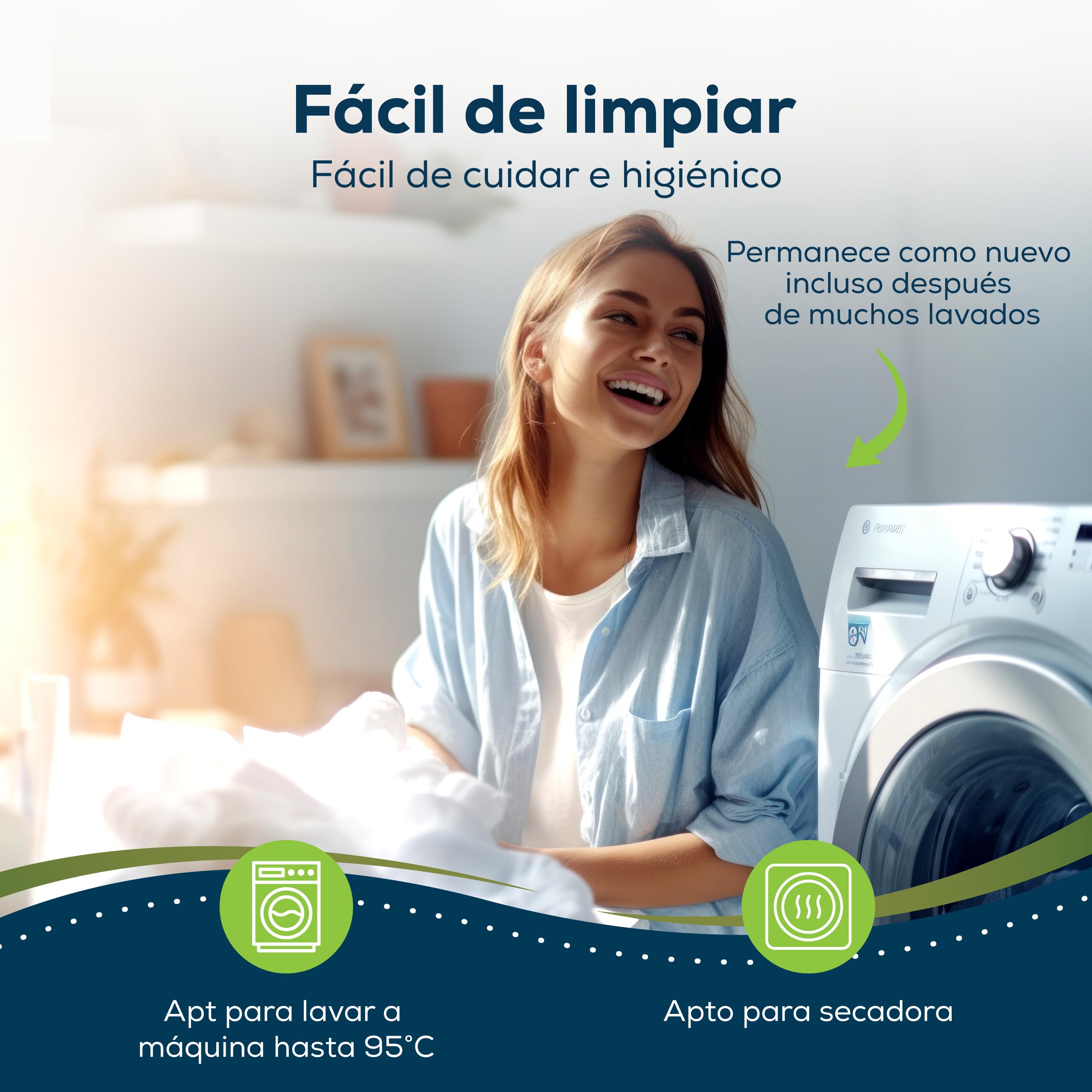 Sensalou Protector de Colchón 180x200x25 cm Impermeable y Anti Ácaros | Funda encasement con cremallera para alérgicos contra chinches, protector de rizo suave, silencioso y lavable a 95 °C