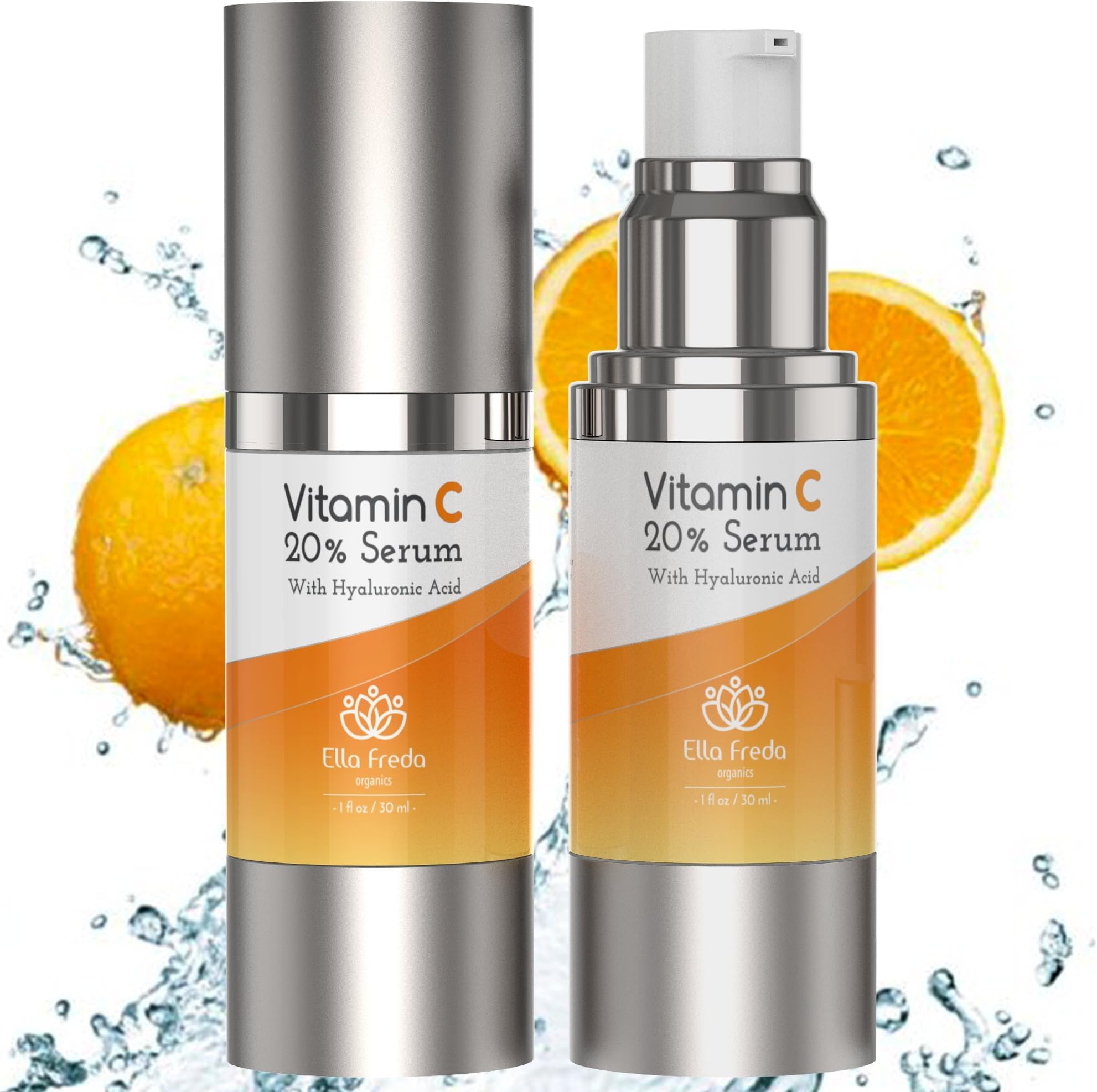 Vitamin C Topical Face Serum with Hyaluronic Acid - Hydration, Skin Tone Evener, Facial Serum Moisturizing Skincare For Brighter Skin and Face 1 oz.