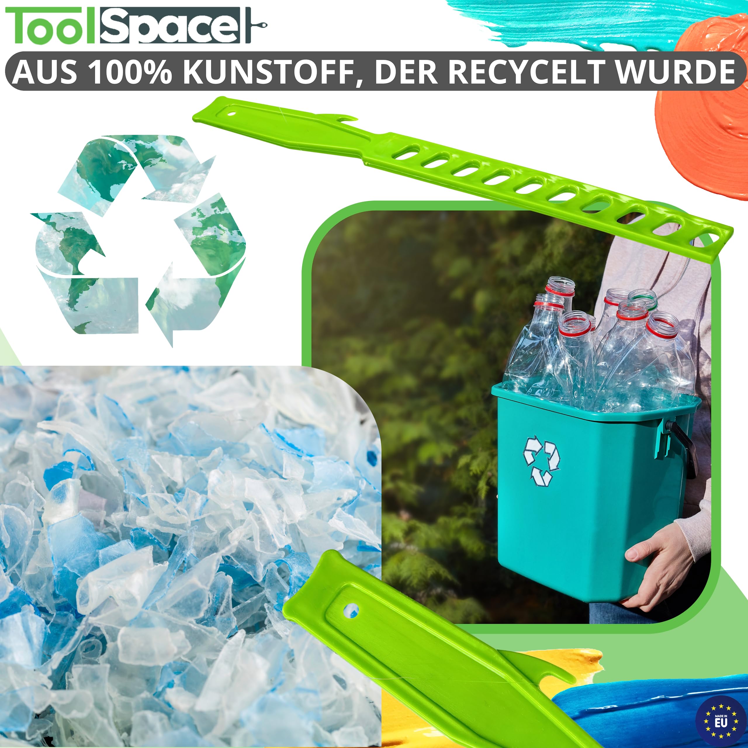 10-teiliges Mischstab Set Aus Kunststoff - Rührwerkzeuge Für Farben & Harz | Mit Dosenöffner