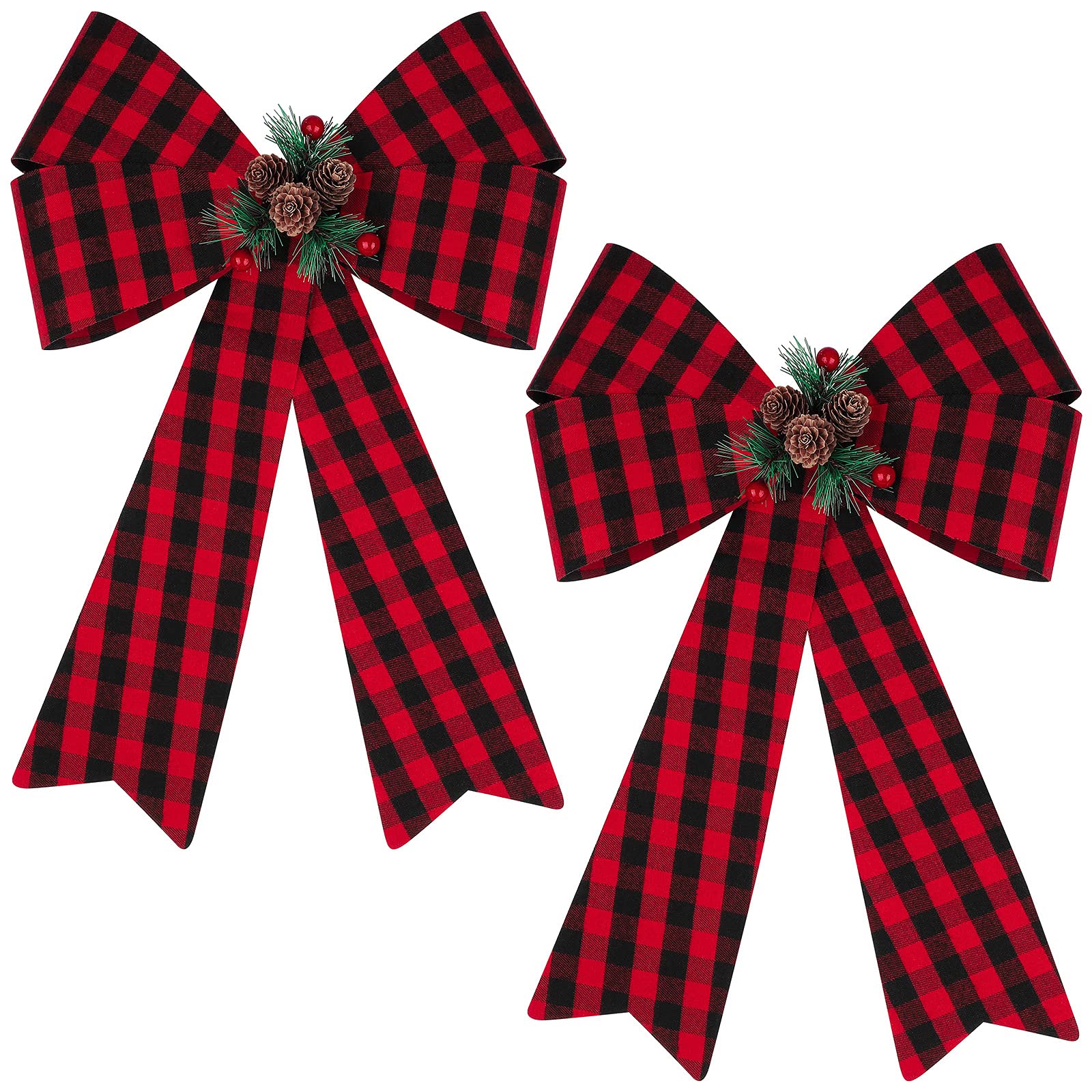 Christmas Concepts® 310mm (12.2") Arco De Tartán Rojo Y Verde