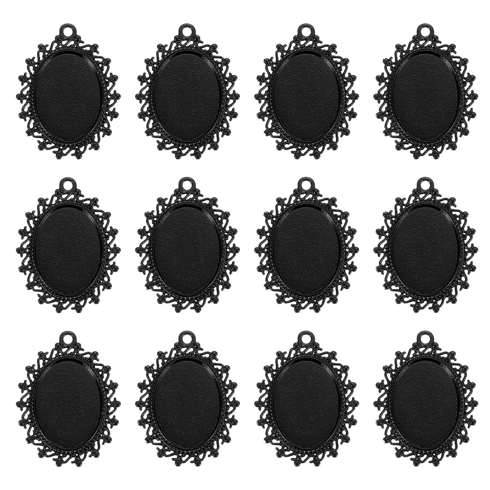 Plateaux pendentifs ovales pour corriger les défauts d'adhérence de vos cabochons 25mm