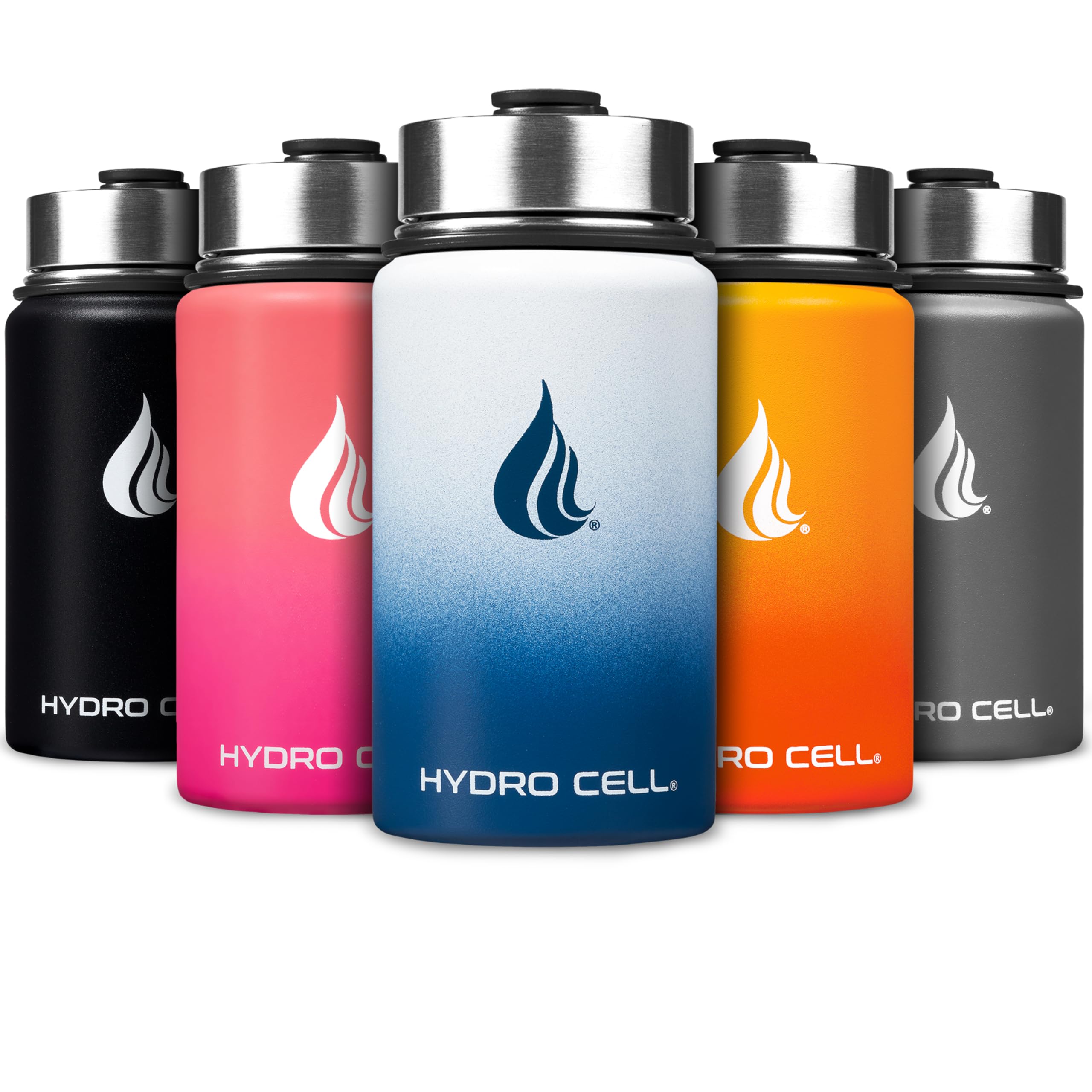 Traveler - 40 oz Water Bottle with Handle & Flip Straw - Fits in Cup Holder, Leak Resistant Tumbler-Reusable Insulated Stainless Steel & Rubber Base - Gifts for Women & Men, Midnight