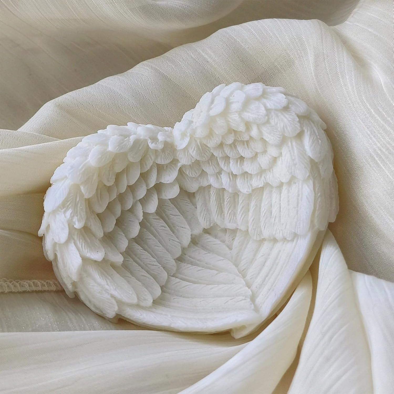 Crystal Ball Display Stand, Resin Jewelry Storage Box Angel Shell Feather Craft Decor Desktop Ornament