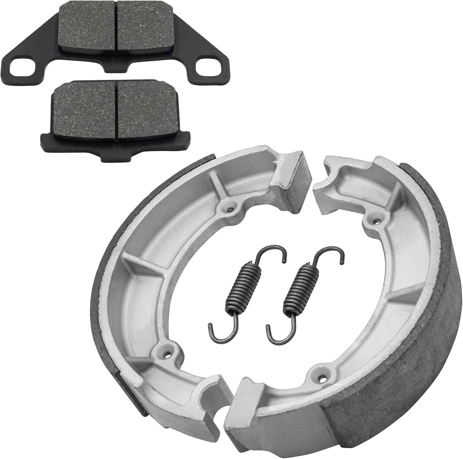 Caltric Front Brake Pads & Rear Brake Shoes Compatible with Kawasaki Vn800 Vn-800 Vulcan 800 1995-2005