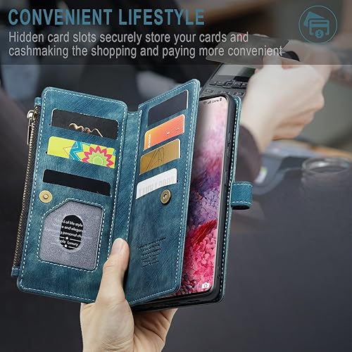 Miniatura 4 de Asuwish Funda de teléfono para Samsung Galaxy S20 Glaxay S 20 5G UW 6.2 pulgadas Funda tipo cartera y protector de pantalla de vidrio templado,