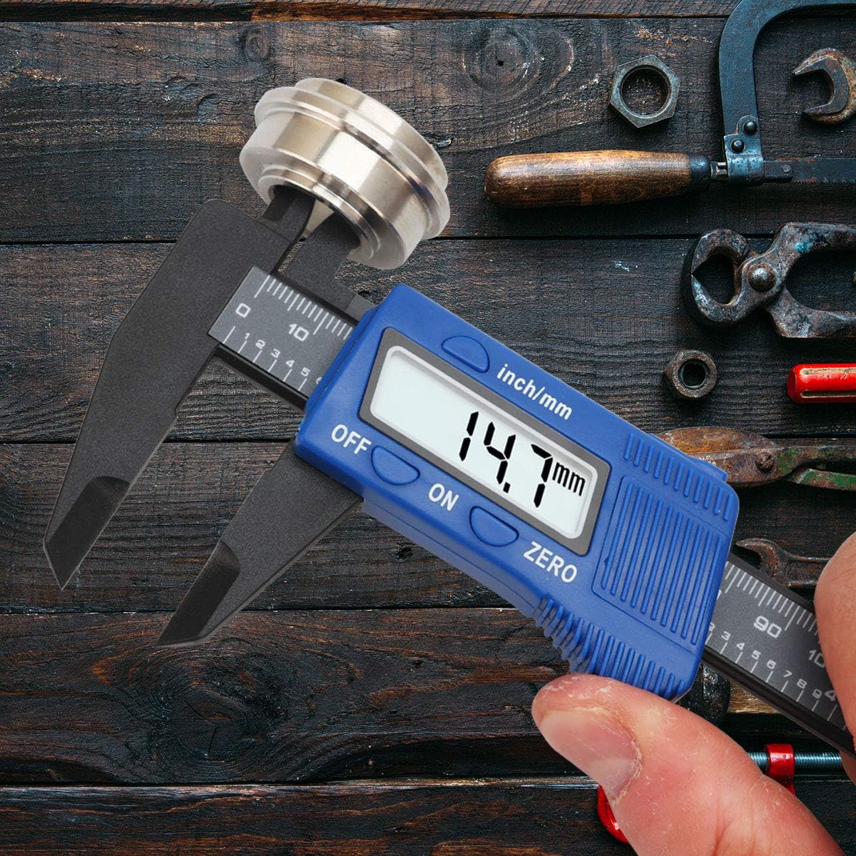 Digital Caliper, FstDgte 0-6" Calipers Measuring Tool - Electronic Micrometer Caliper with Large LCD Screen Auto-off Feature, Inch and Millimeter Conversion