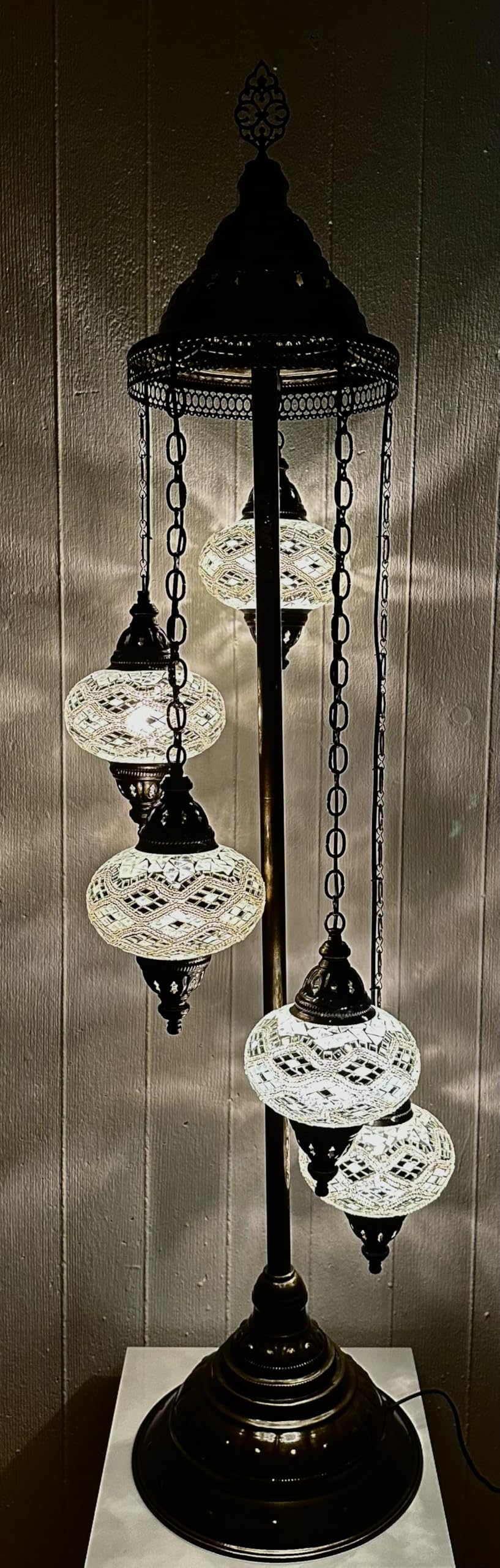 Samarkand-Lights Mosaik-Stehlampe – Orientalische Tischlampe, Höhe 42 Cm, Für E14 Birnen | Handgefertigt, CE-geprüft