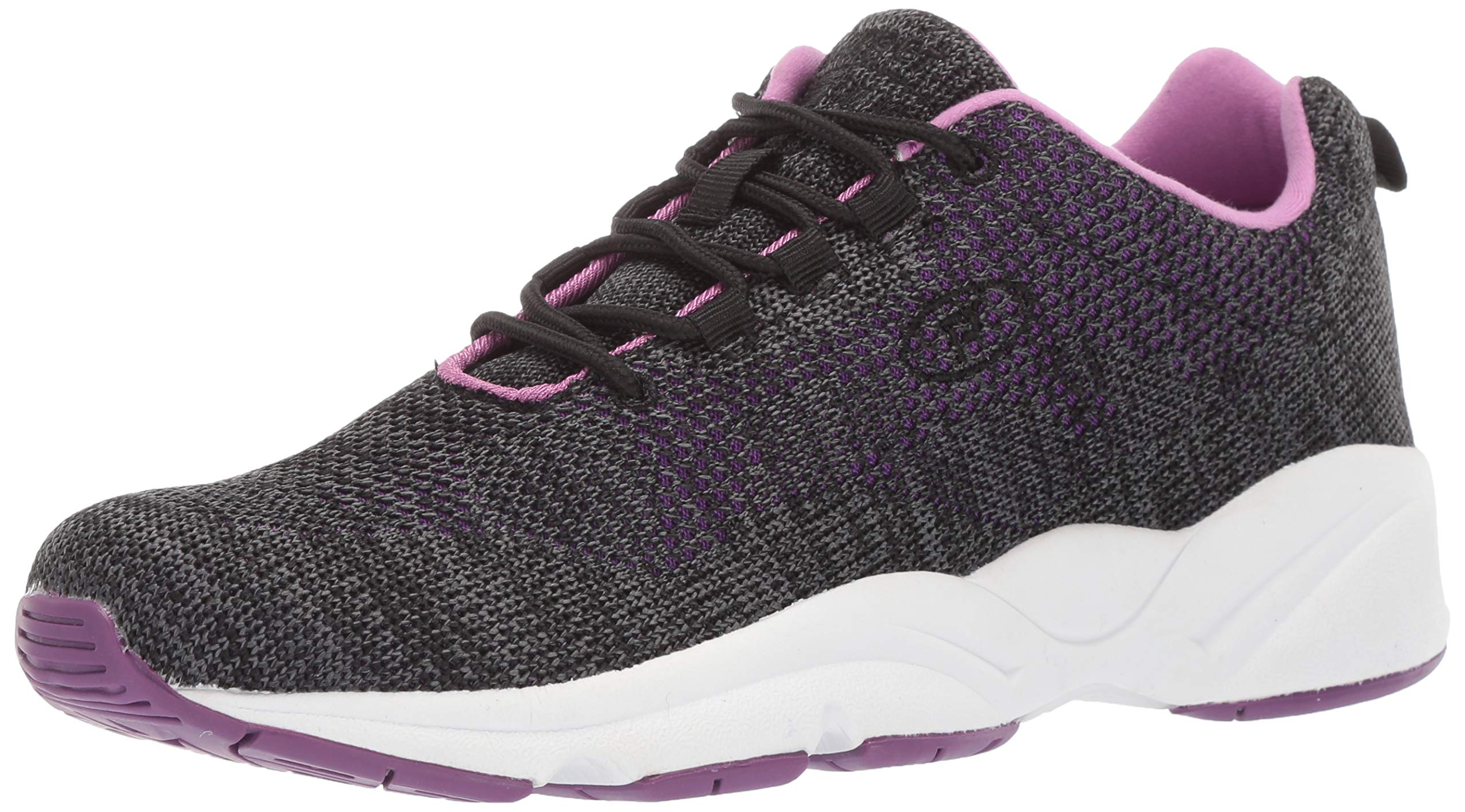 Propét Women's Stability Fly Sneaker, Black/Berry, 6.5 UK