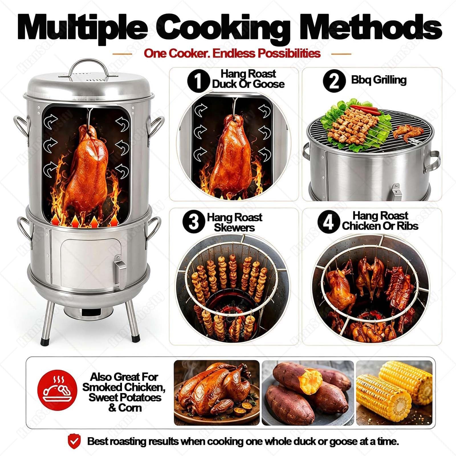 Affumicatore Verticale,Barbecue Piccolo,Hang Roast Whole Poultry