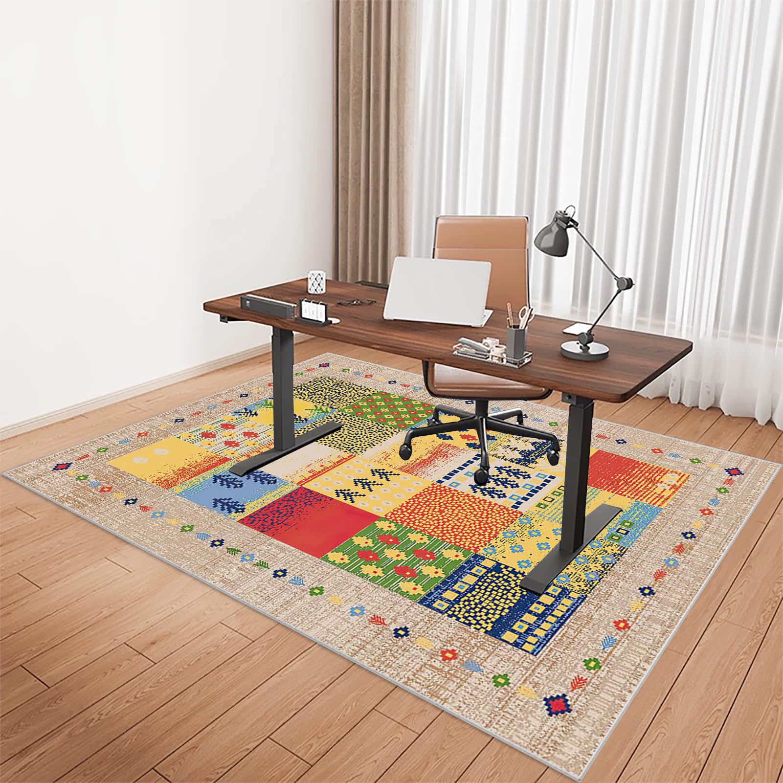 Office Chair Mat - Desk Chair Mat for Carpet 200 x 250 cm - Carpet Protector Chair Mat - Carpet Chair Mats - Gaming Chair Mat for Hardwood Floors Carpet Wooden Floors Non-slip Soft Floor Protector — image 1