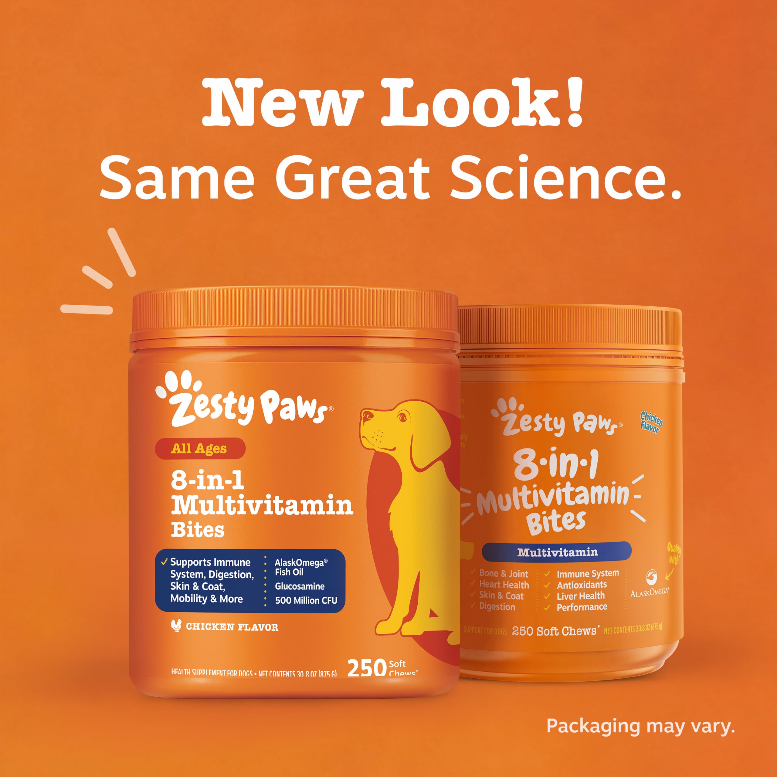 Zesty Paws Dog Vitamins - Dog Multivitamin Chews, Chicken, 250 Ct — Amazon image 8