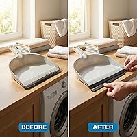 Vista 7 de Angoily 4 tiras de goma para recogedor de polvo, repuesto de labios de 10.23 pulgadas, protectores de bordes de silicona, inserto de repuesto negro