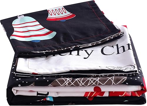 Miniatura 5 de LAMEJOR Juego de fundas de colcha y almohada de lujo con estilo navideño, suave, 1 funda de colcha y 2 fundas de almohada