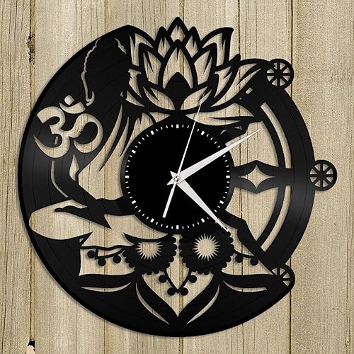 Buddhism Religion - Reloj de pared de vinilo, regalo único para amigos, decoración del hogar, habitación, diseño vintage, oficina, bar, habitación,