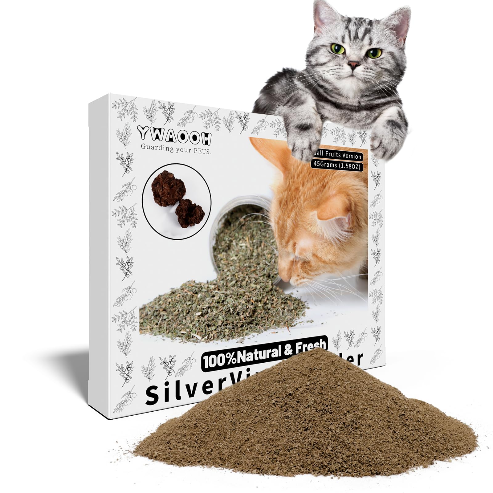 Amazon.com: YWAOOH Cat Toys - Silvervine Powder 45g with 5