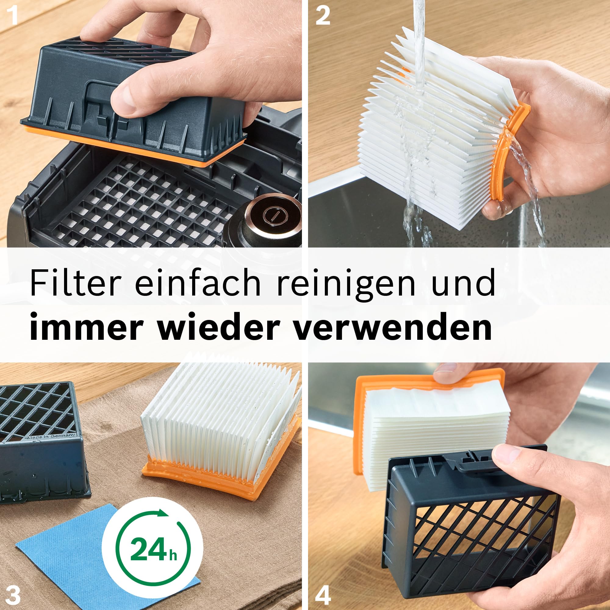 Bosch Aspirapolvere con sacchetto serie 4 ProHygienic BGD41HYG ideale per chi soffre di allergie, filtro igienico, 10 anni di garanzia motore, accessori integrati, bocchetta per materasso, cavo lungo,