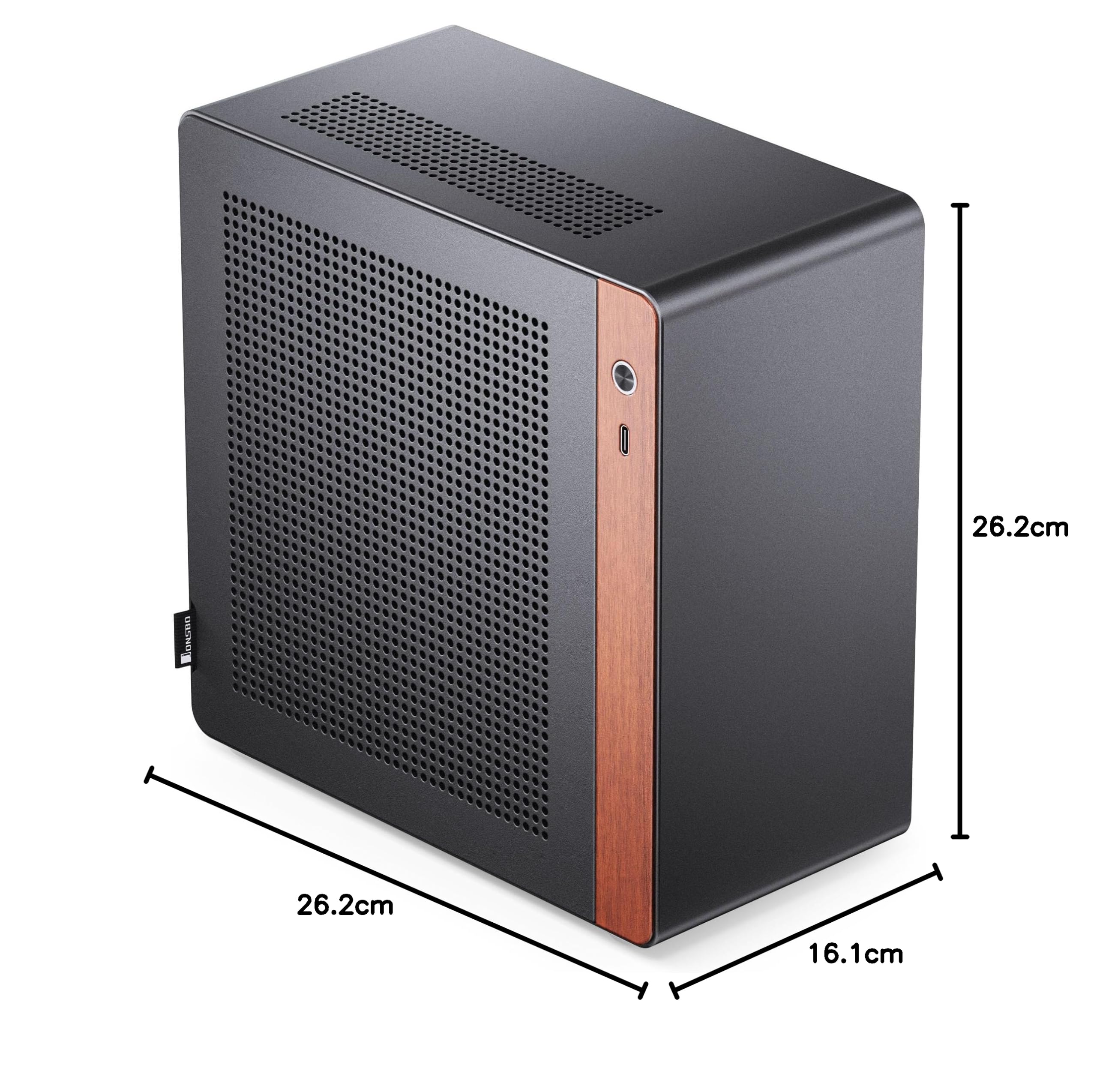 Jonsbo NV10 ITX Mini-Desktop-Gehäuse, 3,3 mm, Aluminiumlegierung, Gehäuseschale, unterstützt 1U Flex Power Suppl 4,5 l Volumen, kleines PC-Gehäuse
