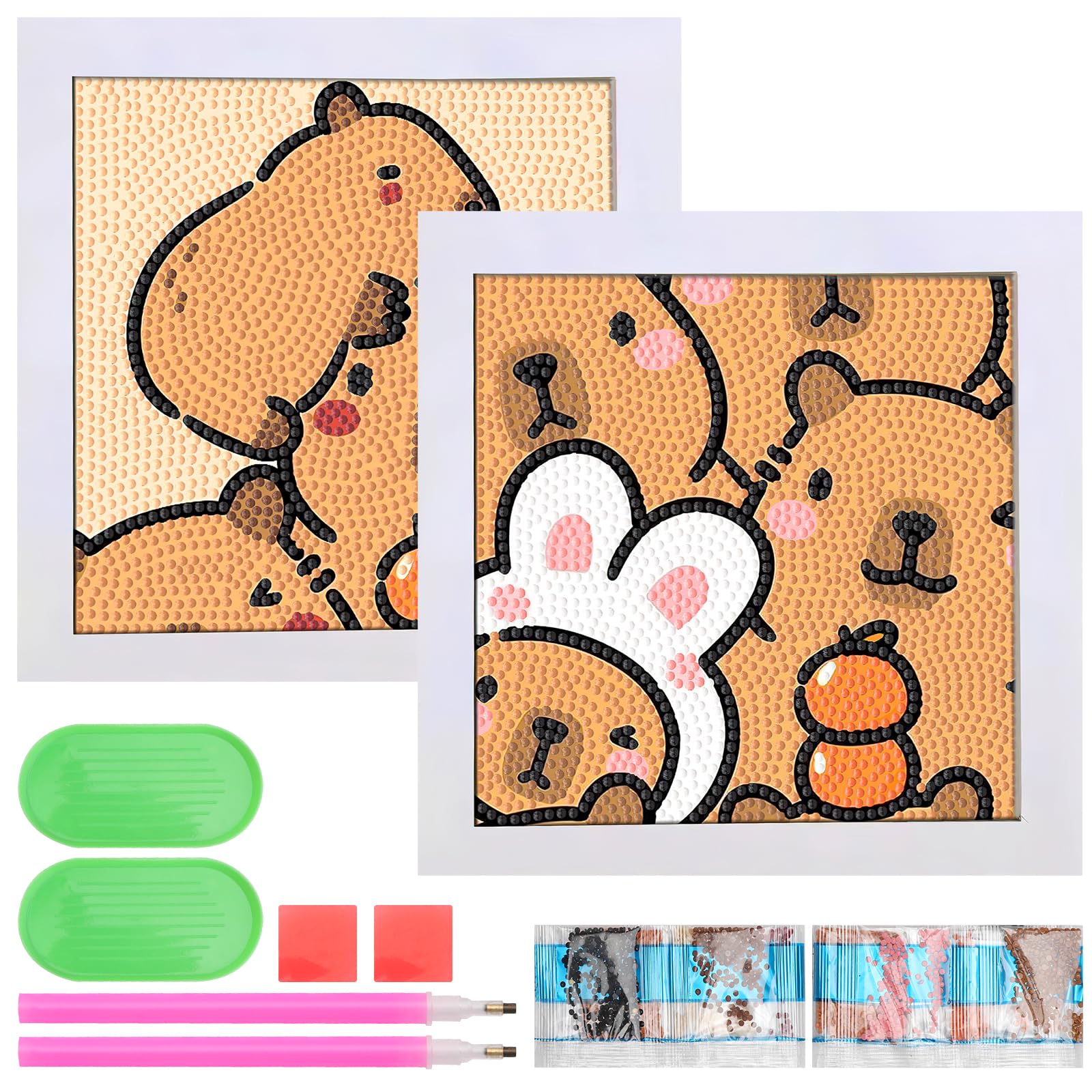 Homgaty Fai da te per bambine 6, 7, 8, 9, 10 anni, Diamond Painting per bambini, ragazze, set creativo con mandala, formato A5, per regali, regali di Natale per ragazze dai 6