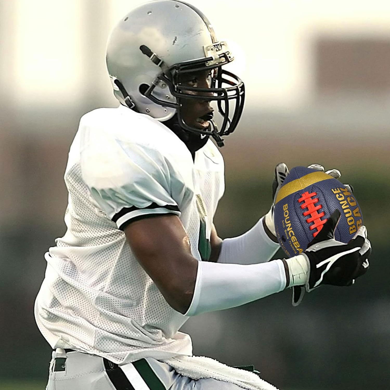 BOUNCEBACK Training Football, Youth Size & Official Size, Fatherless Football PassCatch Solo Enhancing Passing Catching(with Pump)