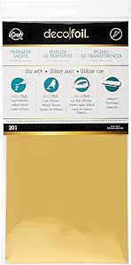iCraft - 418561 Deco Foil Transfer Sheets, 6" x 12", Gold, 20 Piece