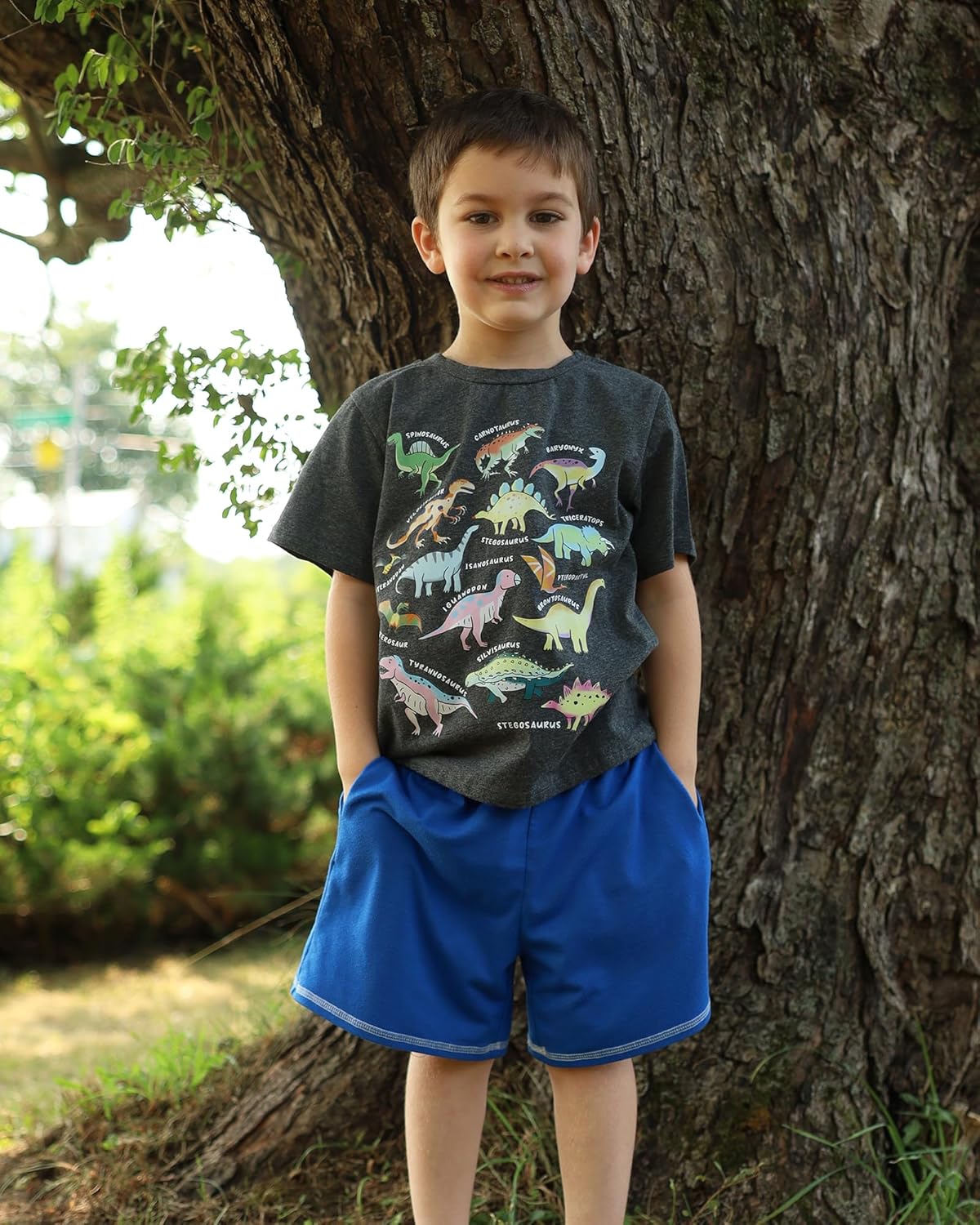 Lovekider Cotton Shirt for 2-6T Boys Truck Dinosaur Toddler Kids T-Shirt Short Sleeve Excavator Construction T-Rex Tee Shirts - Image 3