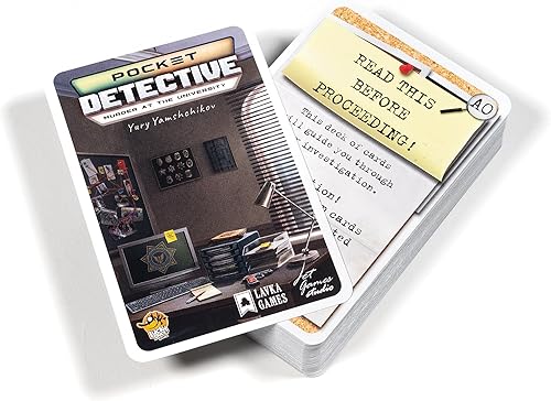 Miniatura 6 de Lucky Duck Games Pocket Detective - Juego de cartas de la temporada 1: resuelve misterios intrigantes en cualquier lugar. Juego cooperativo para