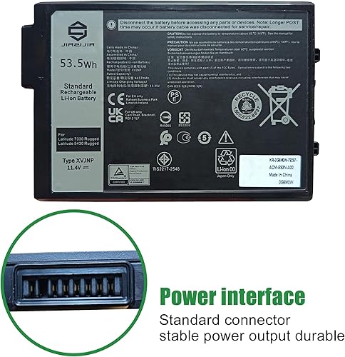 Miniatura 3 de XVJNP 451-BCWQ - Batería de repuesto para laptop Dell Latitude 5430 7330 Rugged Extreme P148G P148G001 P149G P149G001 Series Notebook 6JRCP 06JRCP