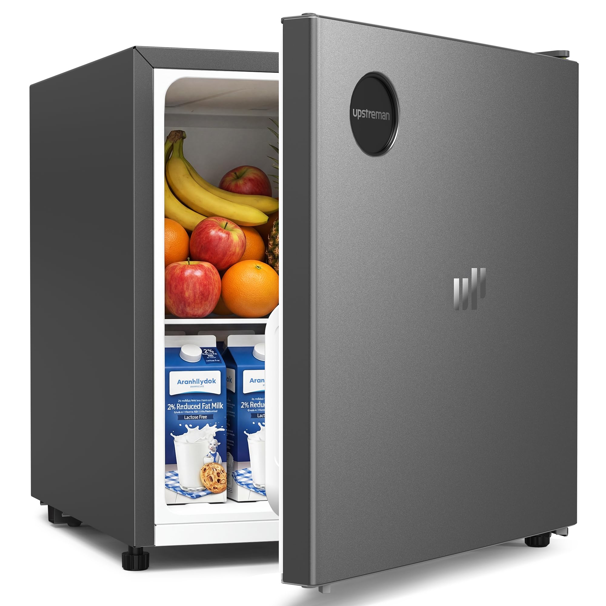 Upstreman 1.5 Cu.Ft All-Refrigerator Mini Fridge, Single Door Small Refrigerator, Dorm Fridge With 7 Adjustable Thermostat, Compact Refrigerator For Office, Bedroom Or Dorm, Gray-Cr16 | Fridge.com