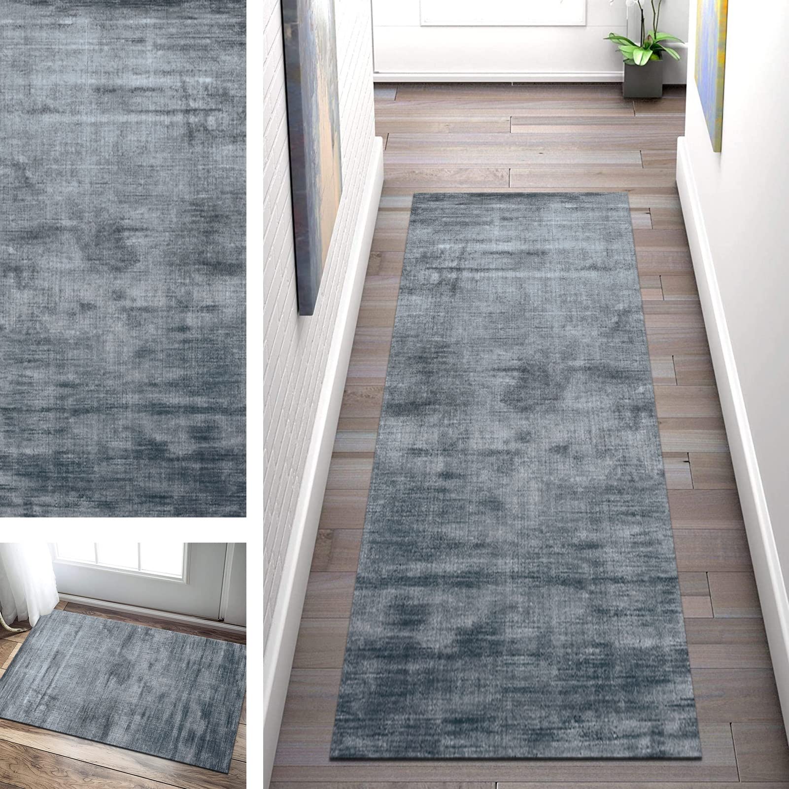 SGLGSTORE Tapis De Cuisine Devant Evier Tapis De Passage Long Lavable Antiderapant Moderne Abstrait Tapis Couloir Interieur Gris Pour Cuisine Salon Chambre Des Enfants (Color : A, Size : 90x300cm