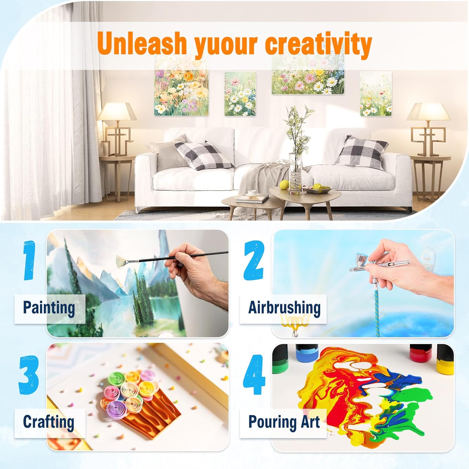 12x16 Canvas for Painting - Artist-Grade Blank Canvases Boards & Panels, Premium White Flat Canvas Bundle forAdults （6pack）
