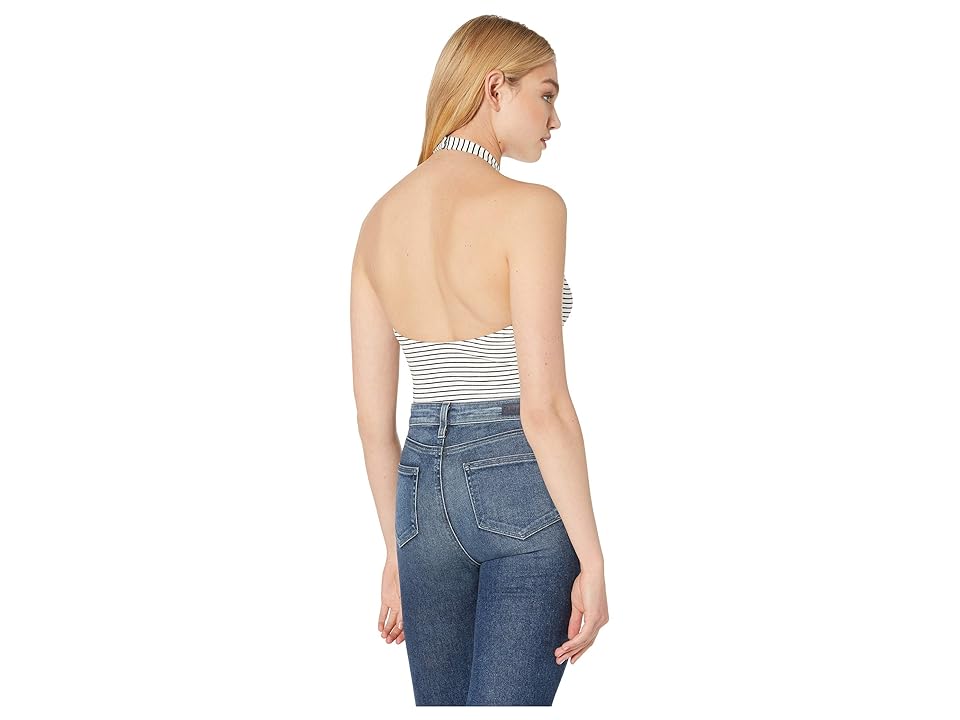 

ASTR the Label Devon Bodysuit (White/Black Stripe) Women's Jumpsuit & Rompers One Piece, Multi