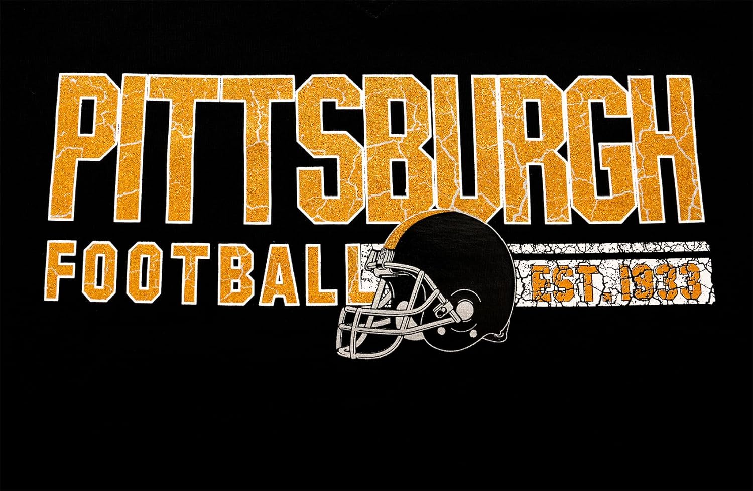 Womens City Football Fans Vintage Sporty V Neck Tee Shirts - Yellow & Black - Image 5