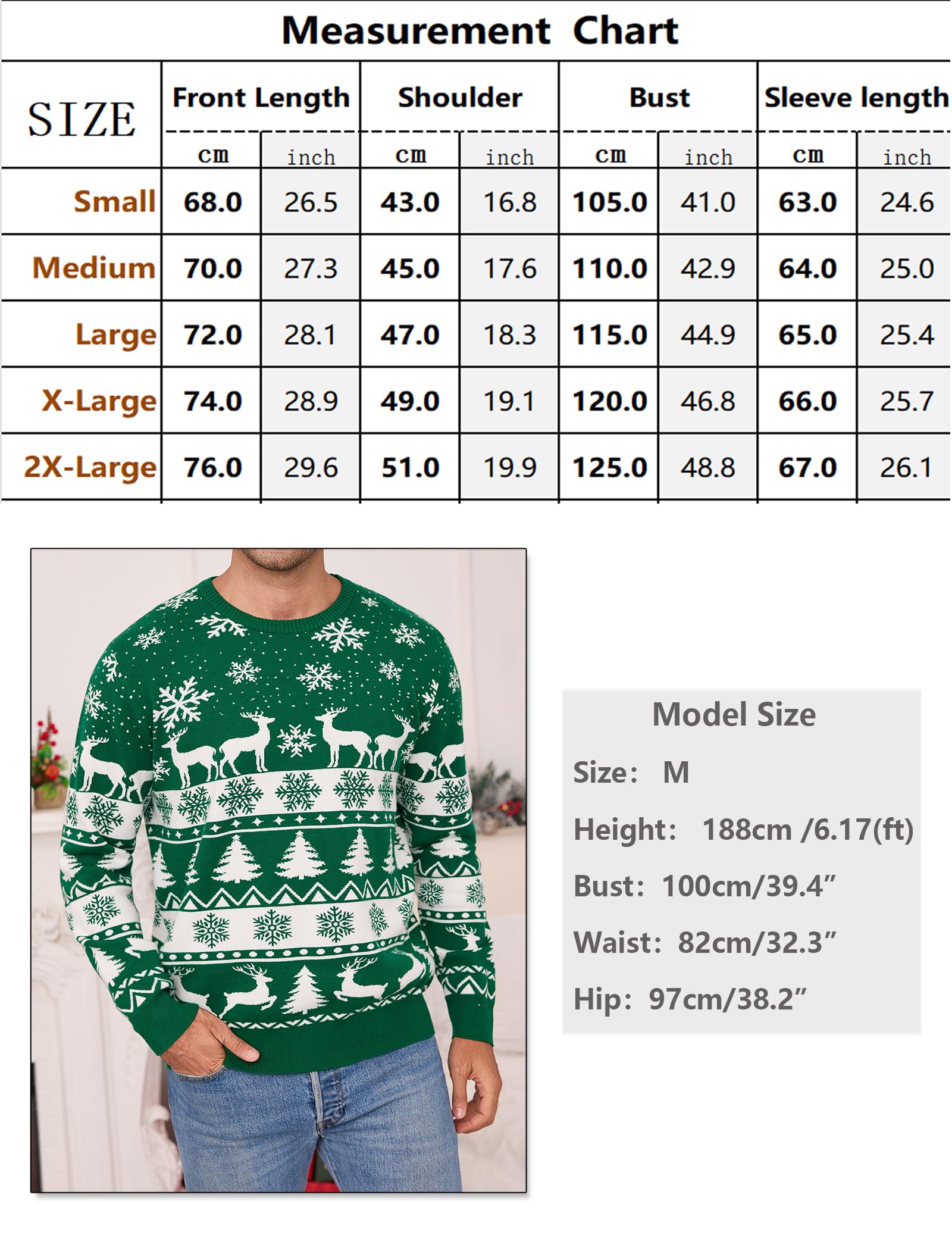 Totatuit Jersey de Navidad para Hombre y Mujer con Motivos de Reno